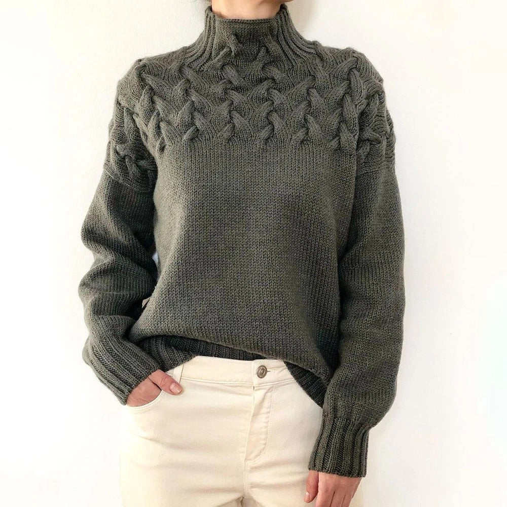 Sara - Stickad Turtleneck-Tröja