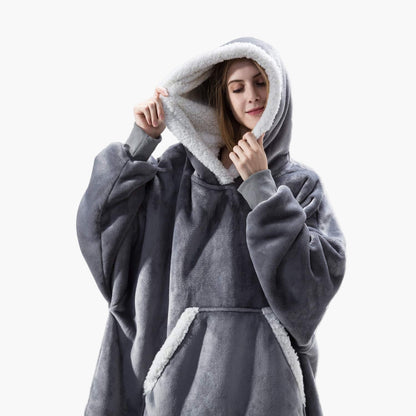 Unisex Mysig Oversize Hoodie-filt för Loungewear och Avkoppling