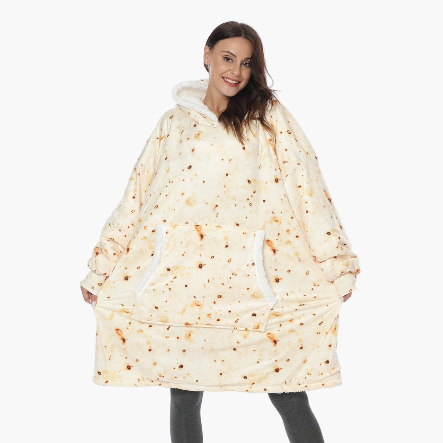 Unisex Mysig Oversize Hoodie-filt för Loungewear och Avkoppling