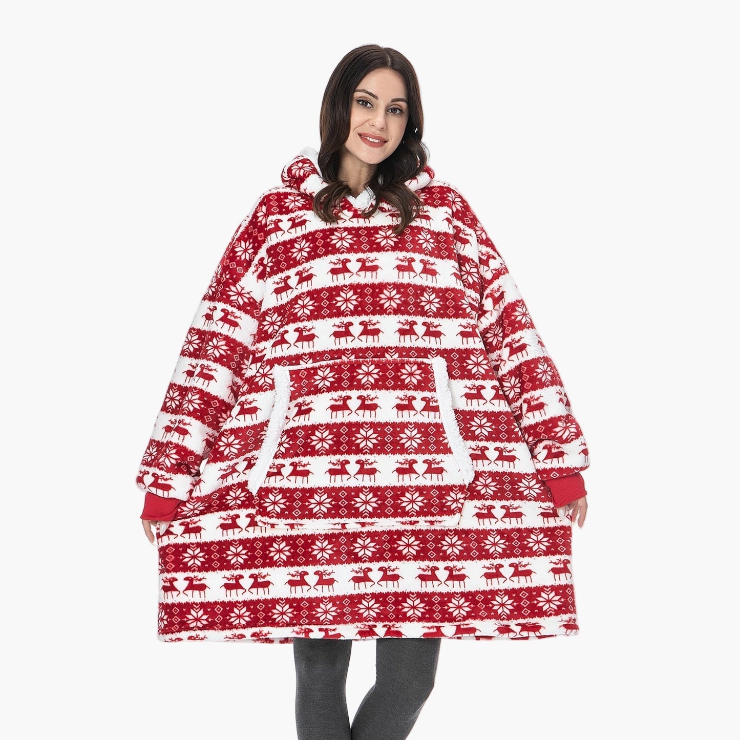 Unisex Mysig Oversize Hoodie-filt för Loungewear och Avkoppling