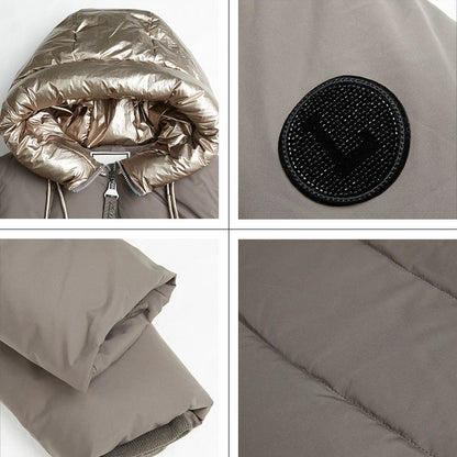 Dam Parkas Vinterjacka Lång, Modern Stil, Perfekt för Kallt Väder