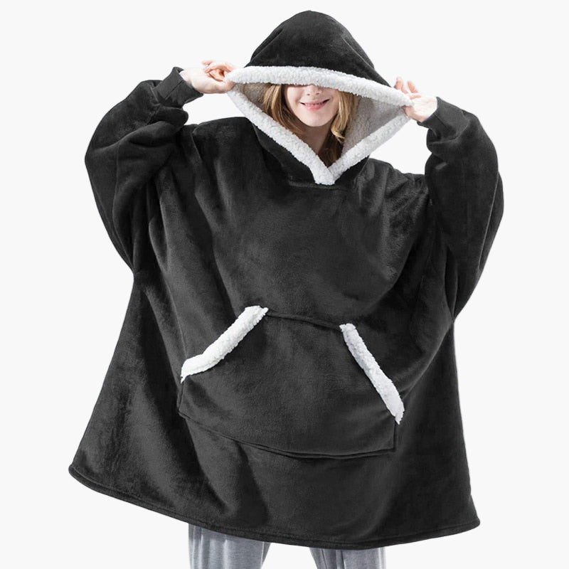 Unisex Mysig Oversize Hoodie-filt för Loungewear och Avkoppling
