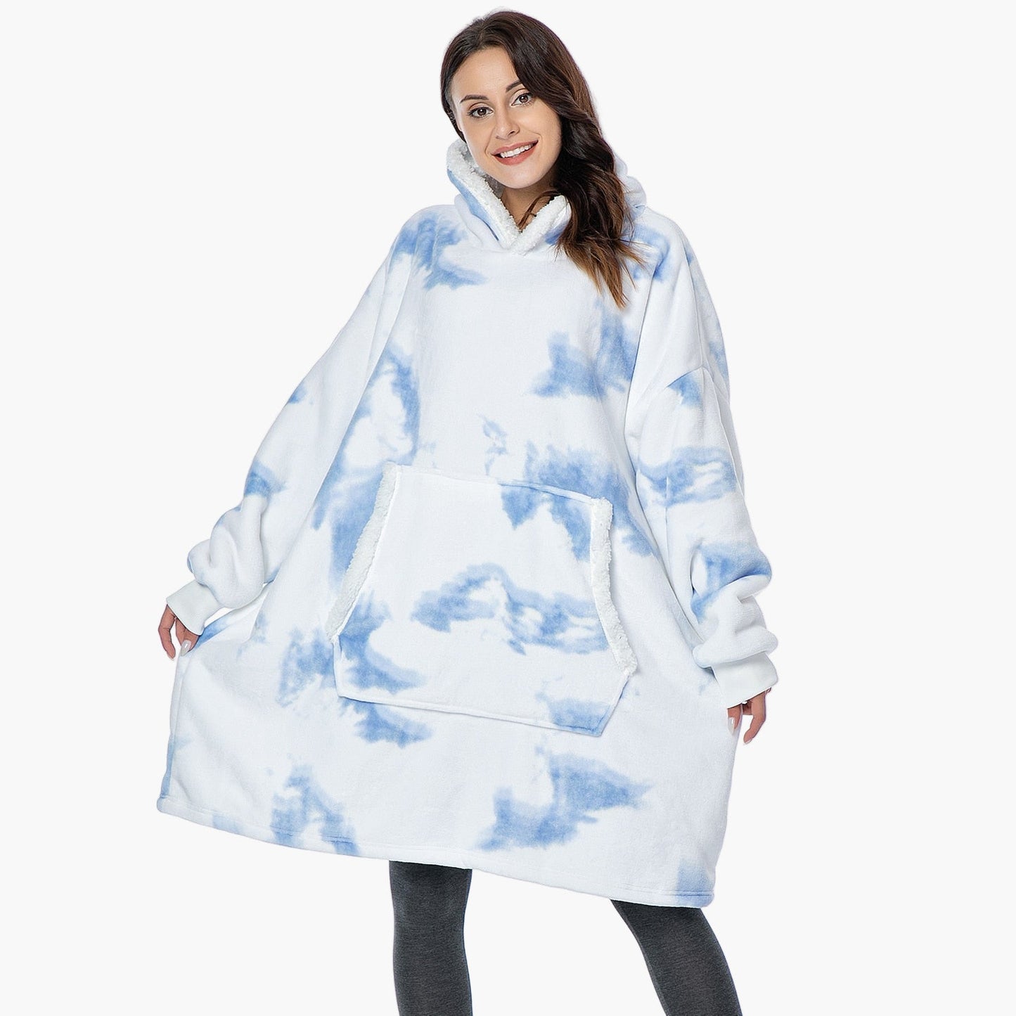 Unisex Mysig Oversize Hoodie-filt för Loungewear och Avkoppling