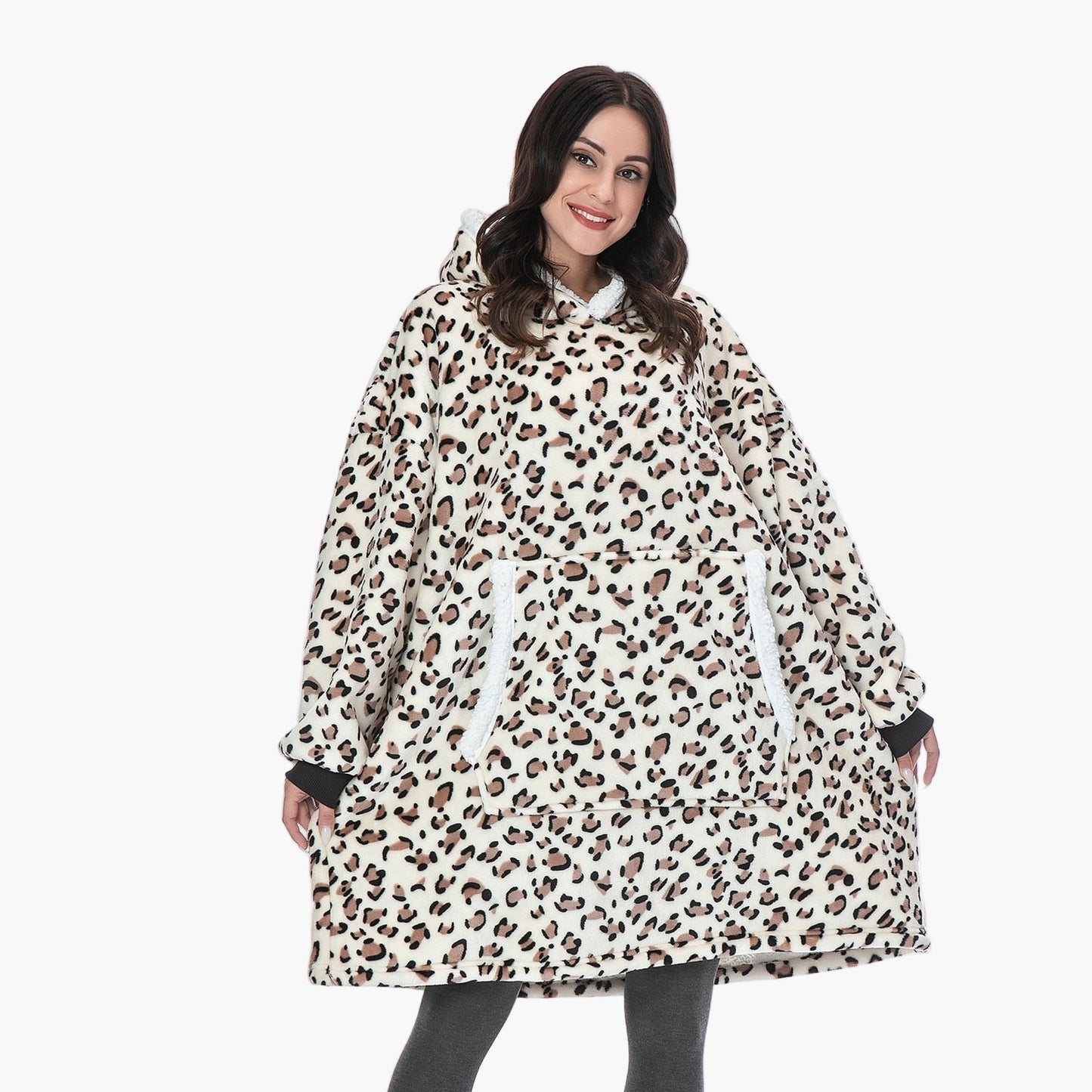 Unisex Mysig Oversize Hoodie-filt för Loungewear och Avkoppling