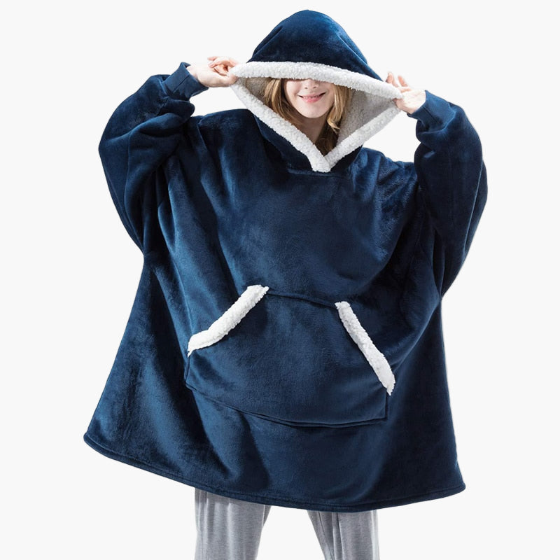 Unisex Mysig Oversize Hoodie-filt för Loungewear och Avkoppling