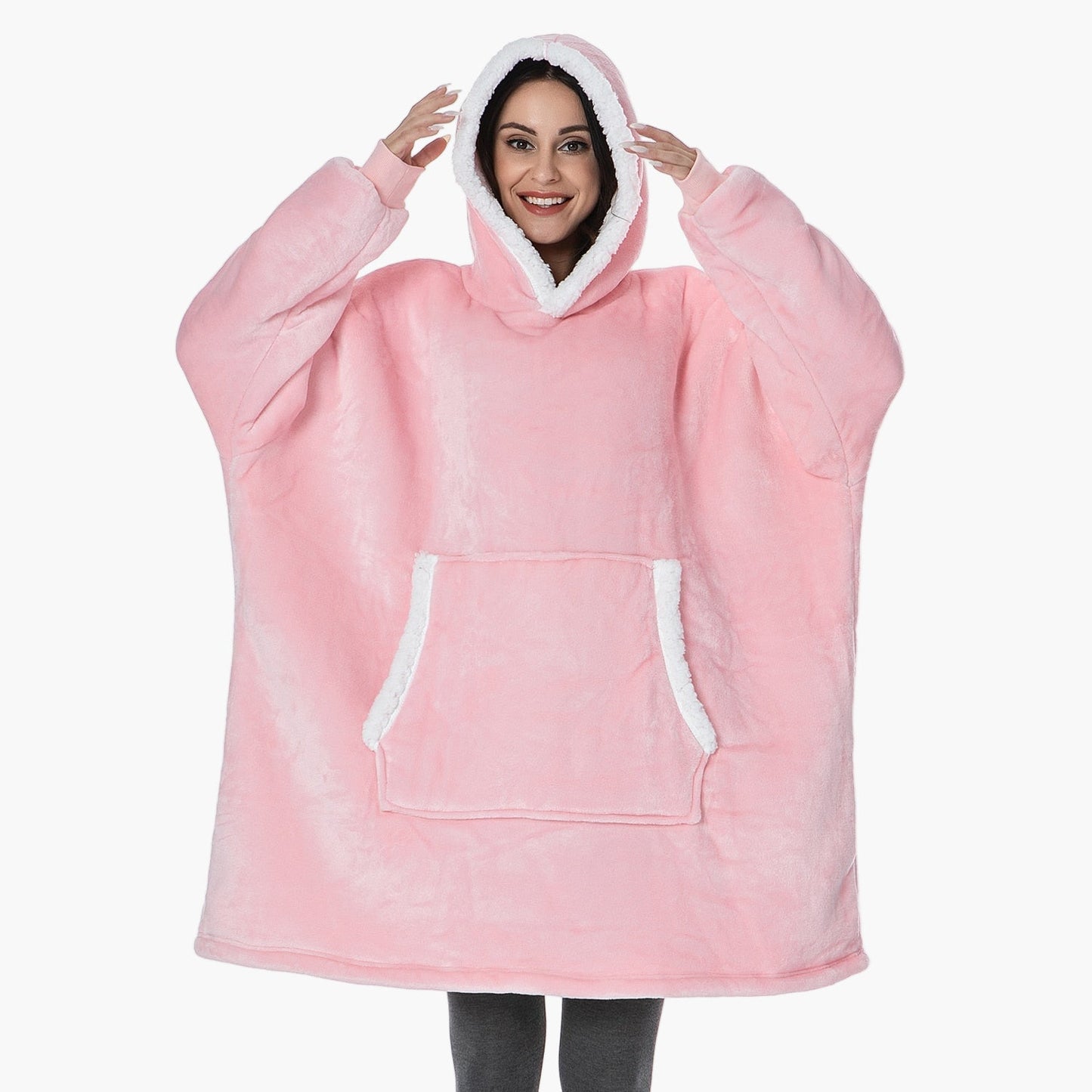 Unisex Mysig Oversize Hoodie-filt för Loungewear och Avkoppling