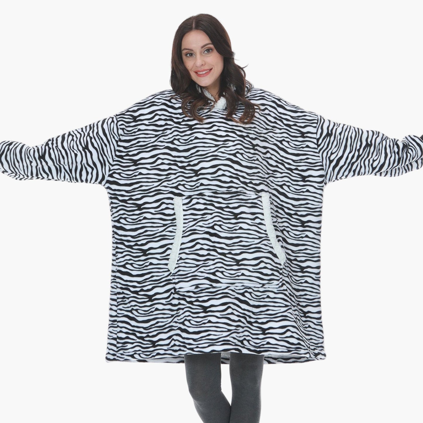 Unisex Mysig Oversize Hoodie-filt för Loungewear och Avkoppling
