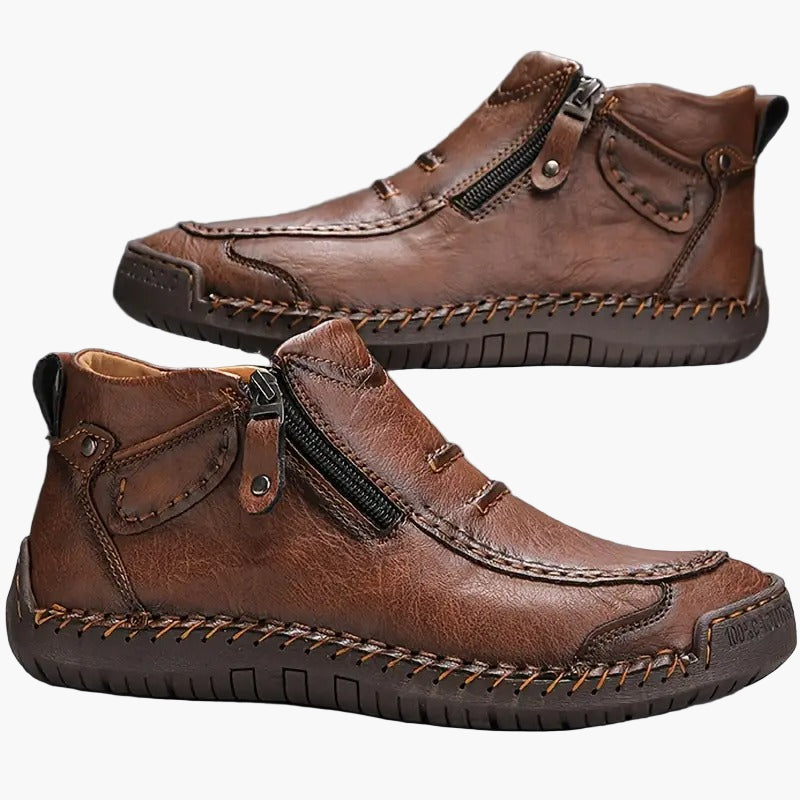 Herrskor vardag eleganta bekväma promenadskor med dragkedja avslappnad stil