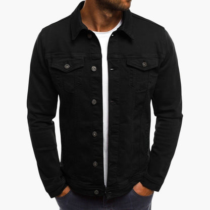 Herrjacka i denimstil – Slimmad och mångsidig vardagsjacka för arbete och fritid