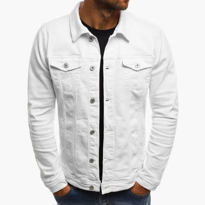 Herrjacka i denimstil – Slimmad och mångsidig vardagsjacka för arbete och fritid