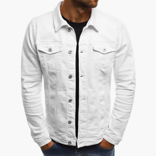 Herrjacka i denimstil – Slimmad och mångsidig vardagsjacka för arbete och fritid
