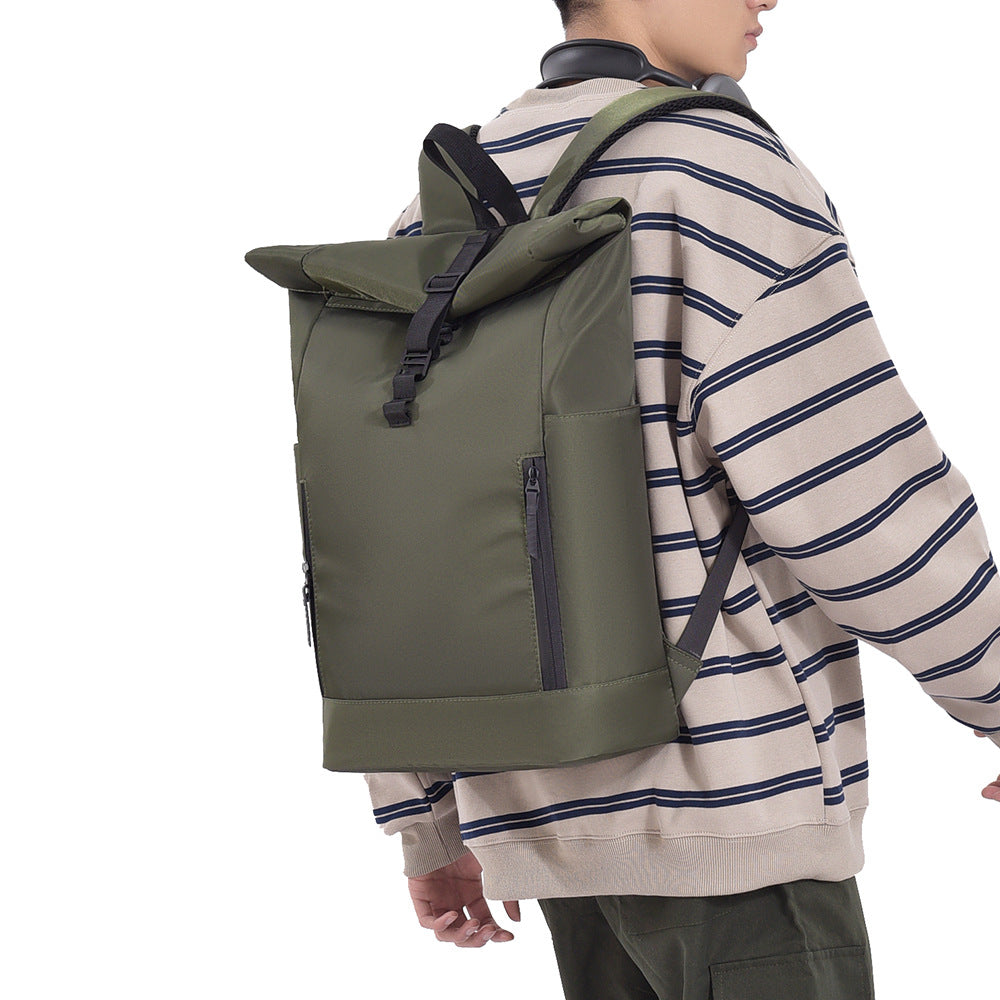 Nigel – Unisex Rolltop Vattenresistent Ryggsäck med Minimalistisk Design