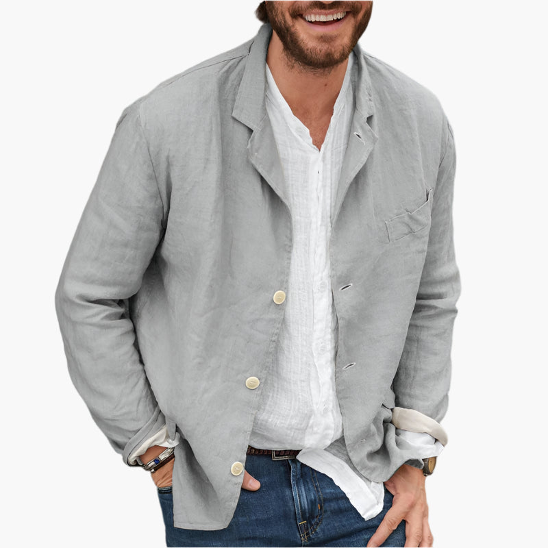 Herr Casual Blazer – Avslappnad och Stilren Kavaj för Vardag och Fest