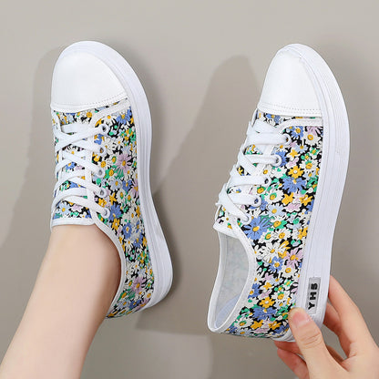 Sandra – Enkla Kvinno Sneakers i Koreansk Denim