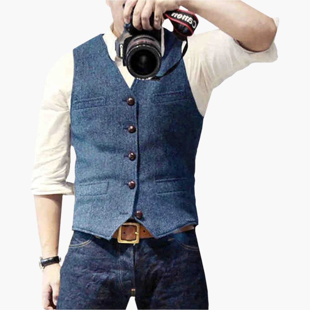 Herrväst i modern stil – elegant och mångsidig väst för avslappnad och festlig användning