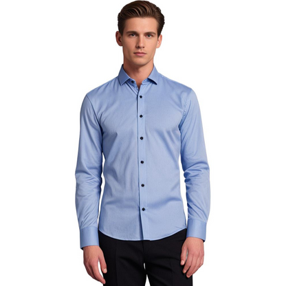 Herrskjorta Slim Fit Stretch – Klassisk och Elegant för Affärs- och Casualbruk