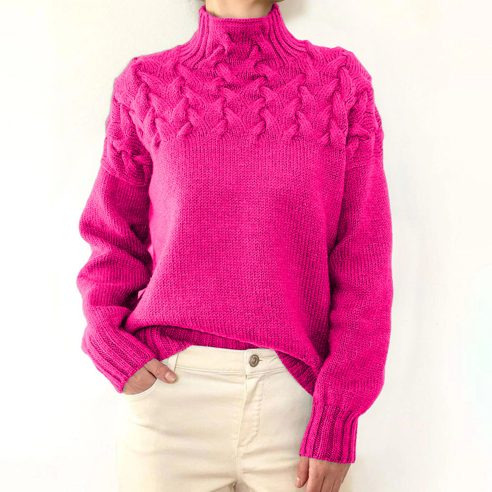 Sara - Stickad Turtleneck-Tröja