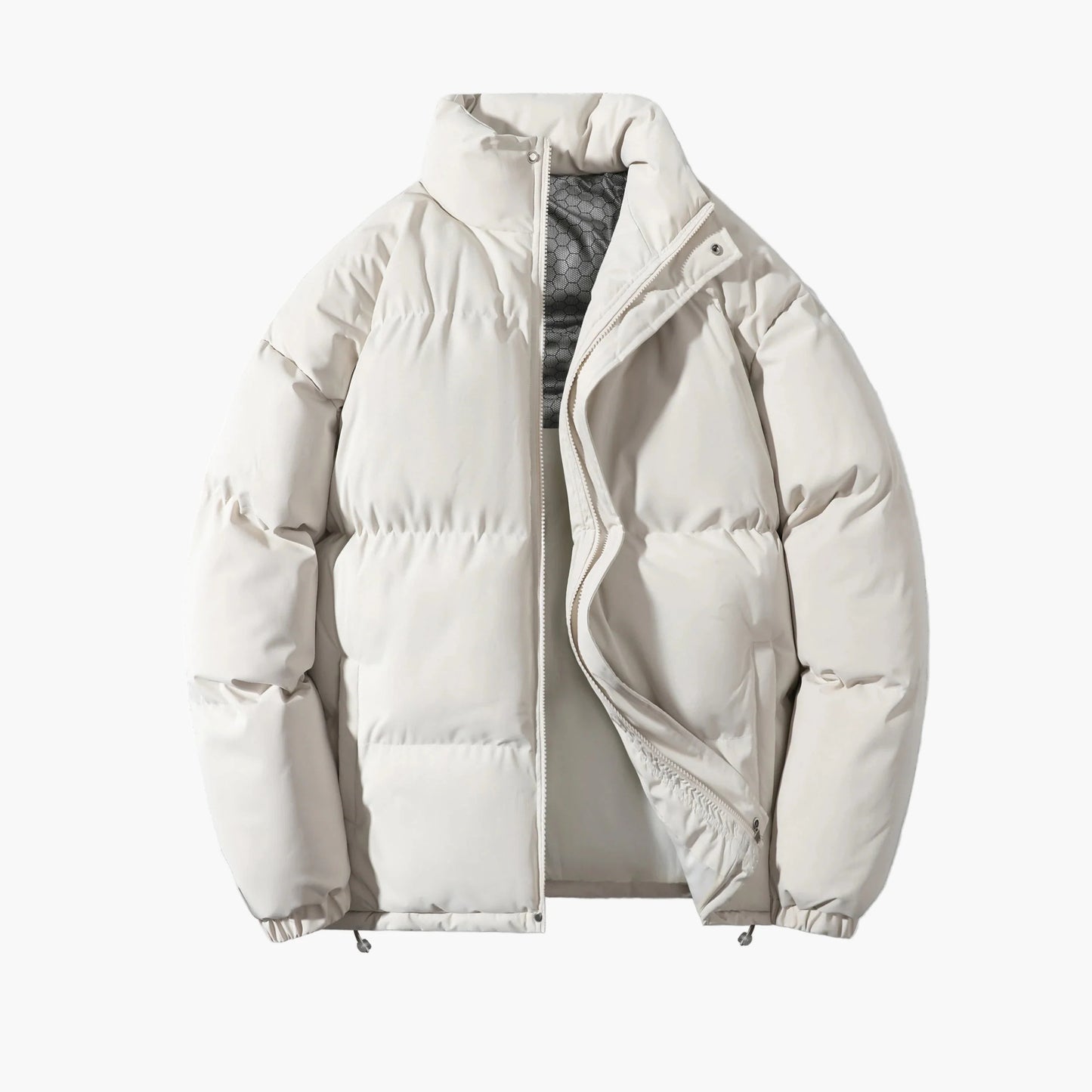 Herr Vinterjacka Vadderad Pufferjacka Varm Outdoor Stil