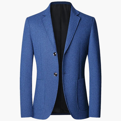 Herr Elegant Blazer Klassisk Tvåknäppt Kavaj för Kontor och Fest