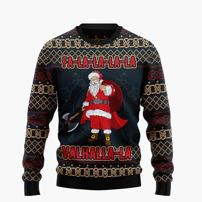Herr Jultröja Biker Santa – Rolig och Unik Ugly Christmas Sweater för Män