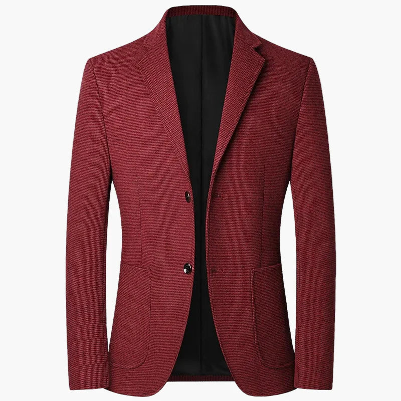 Herr Elegant Blazer Klassisk Tvåknäppt Kavaj för Kontor och Fest