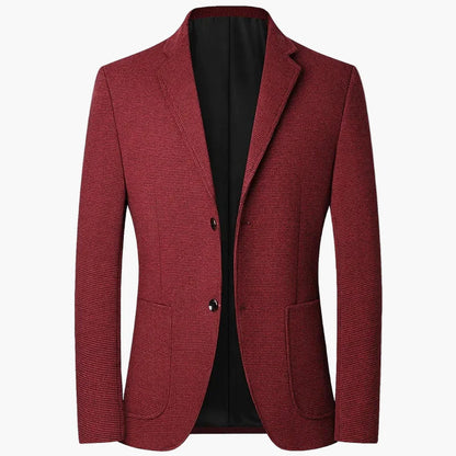 Herr Elegant Blazer Klassisk Tvåknäppt Kavaj för Kontor och Fest
