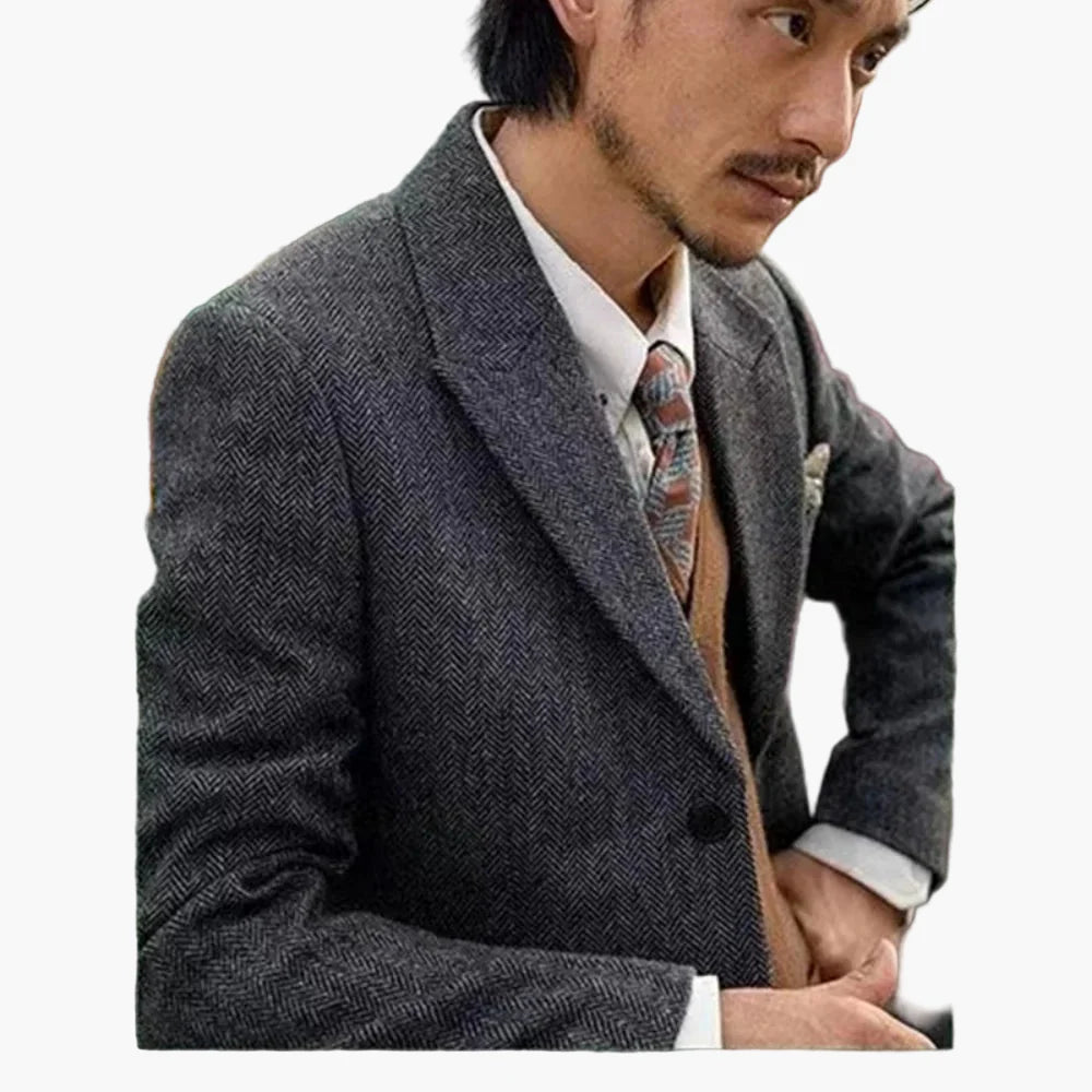 Herrkostym – Klassisk Formell Kavaj och Byxa för Affär och Fest