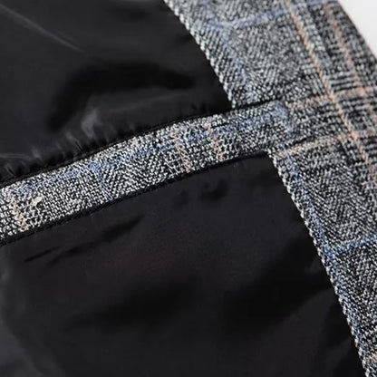 Herr Blazer Kavaj Rutig – Stilren Affärs- och Vardagsjacka