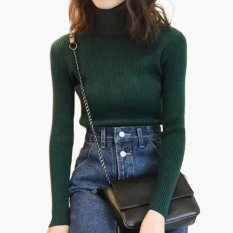 Dam Tunn Polotröja – Elegant Vardagsstil och Lager-på-lager