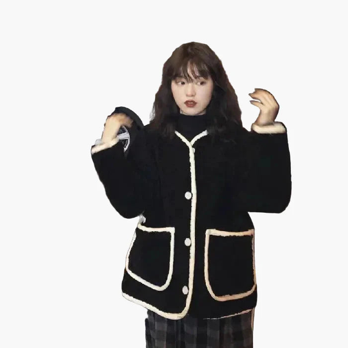 Dam Varm Oversize Casual Jacka – Trendig Vardagsstil för Höst och Vinter