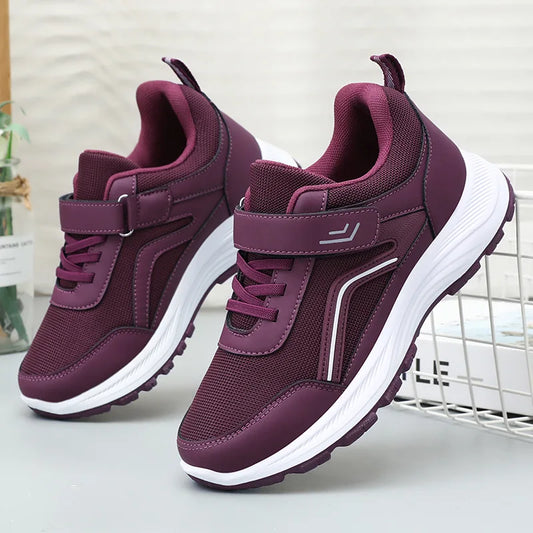 Katy – Bekväma Dam Sneakers med Andningsbart Mesh och Kardborreband
