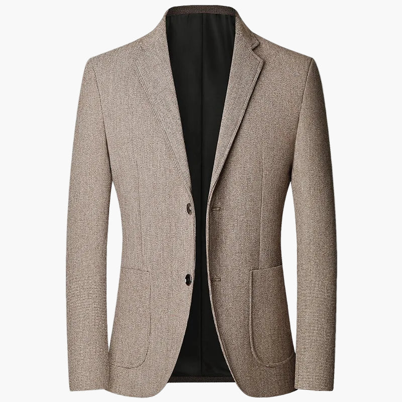 Herr Elegant Blazer Klassisk Tvåknäppt Kavaj för Kontor och Fest