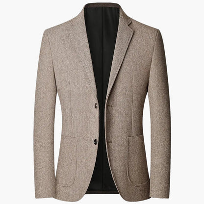 Herr Elegant Blazer Klassisk Tvåknäppt Kavaj för Kontor och Fest