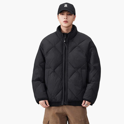 Herrjacka med avslappnad passform – Modern vardagsstil för höst och vinter