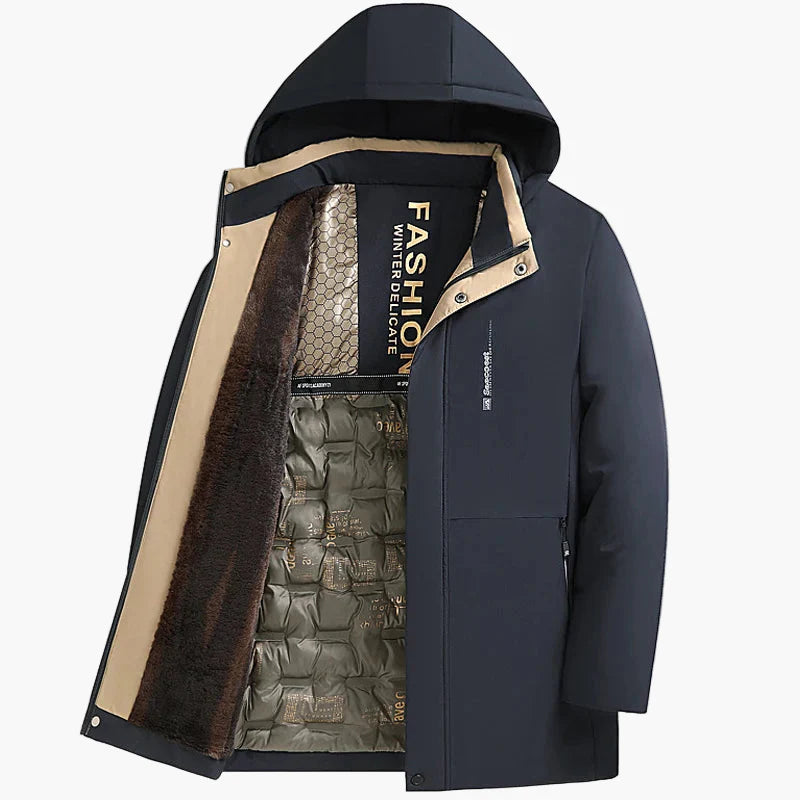 Herr Vind- och Vattentät Vinterjacka – Modern Parkas för Kallt Väder