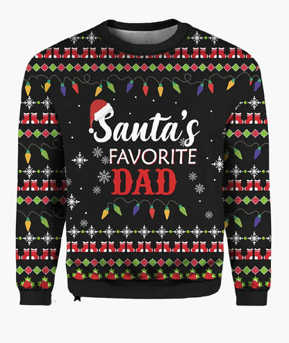 Herr Jultröja Biker Santa – Rolig och Unik Ugly Christmas Sweater för Män