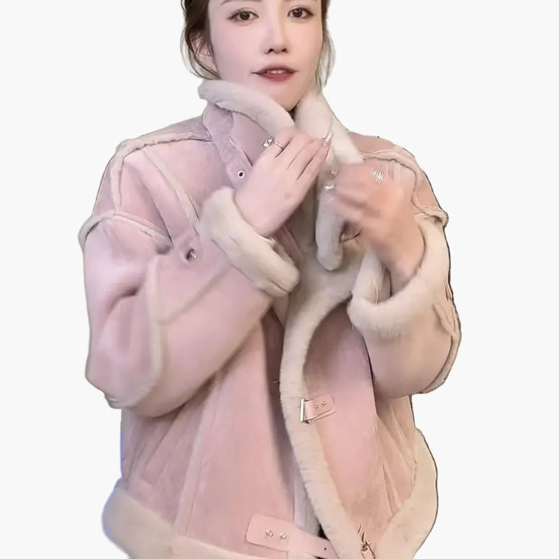 Damjacka i avslappnad vinterstil – Kort och trendig ytterjacka för vardagsbruk