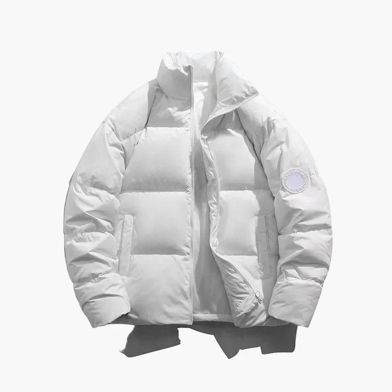 Herr Pufferjacka Vardagsstil Varm och Bekväm