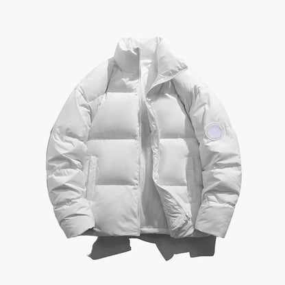 Herr Pufferjacka Vardagsstil Varm och Bekväm