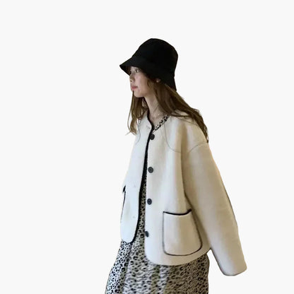 Dam Varm Oversize Casual Jacka – Trendig Vardagsstil för Höst och Vinter