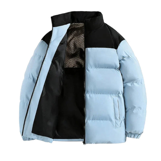 Herr Pufferjacka Vinter Varm Lättvikt Streetwear