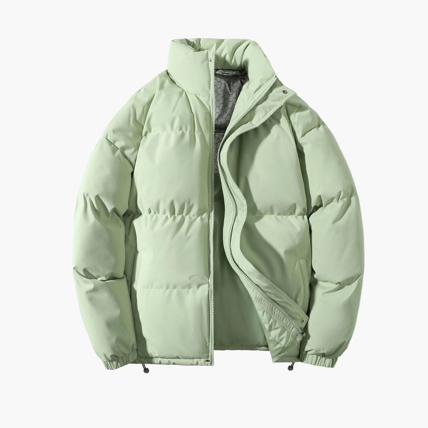 Herr Vinterjacka Vadderad Pufferjacka Varm Outdoor Stil