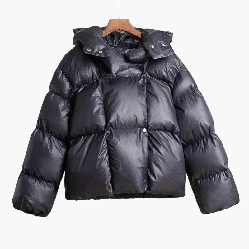 Dam Vinterjacka Oversized Vadderad Puffjacka för Vardagsbruk och Utomhusaktiviteter