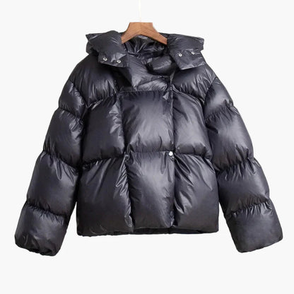 Dam Vinterjacka Oversized Vadderad Puffjacka för Vardagsbruk och Utomhusaktiviteter