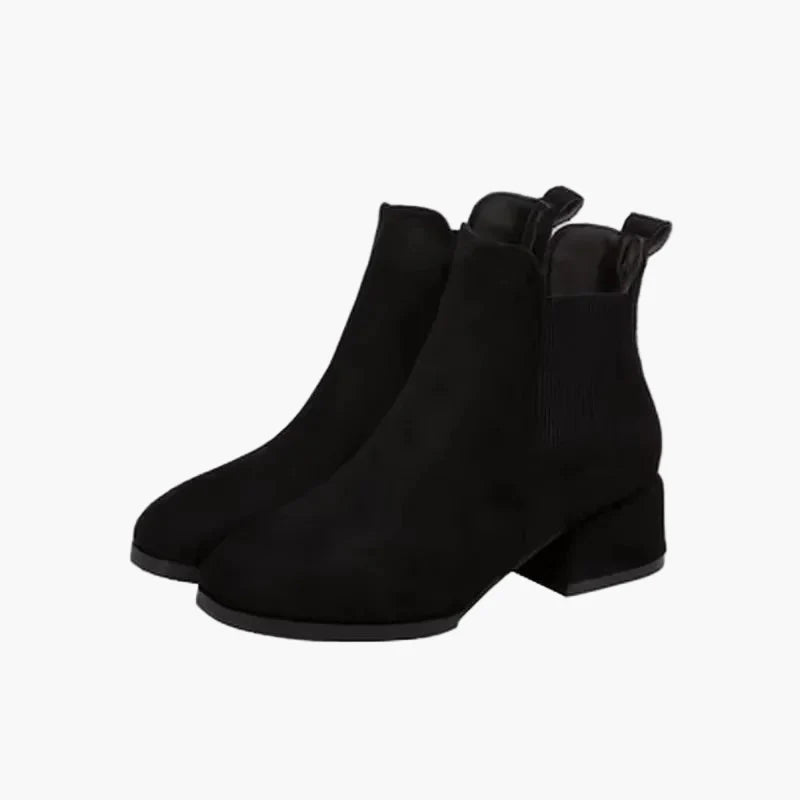 Dam Chelsea Boots med Blockklack – Stilrena Ankelboots för Vardag och Fest