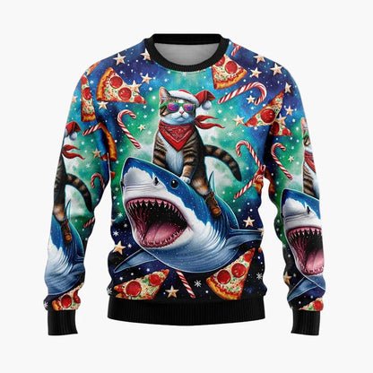 Herr Jultröja Ugly Christmas Sweater Street Style Santa – Perfekt för Julfest