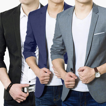 Herr Slim Fit Kavaj – Modern Stil för Fest, Kontor och Vardag