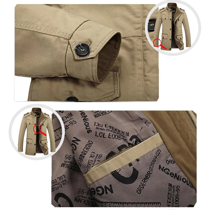 Herr Militärinspirerad Taktisk Jacka – Mode och Funktion för Utomhusaktiviteter