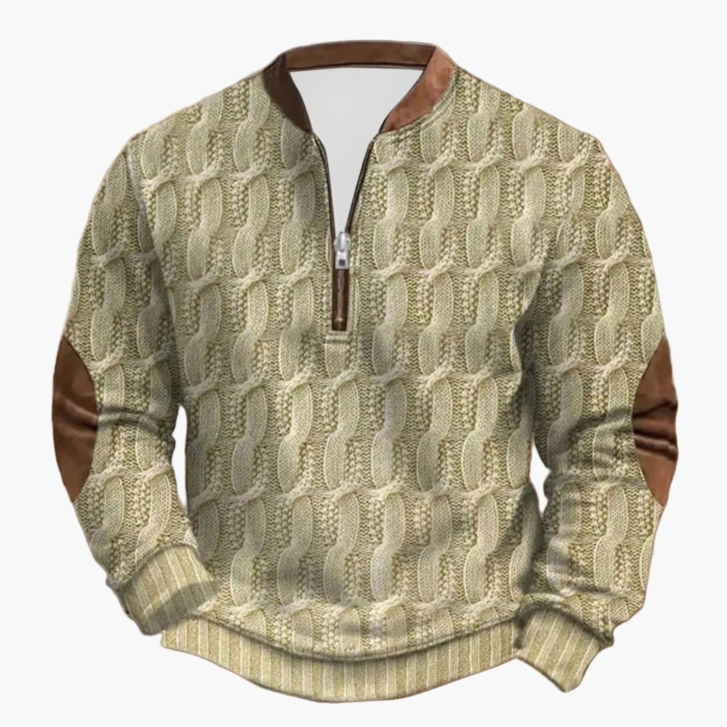 Herrtröja med halv dragkedja – Trendig vardagströja med ståkrage och sportig design