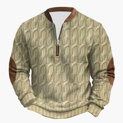 Herrtröja med halv dragkedja – Trendig vardagströja med ståkrage och sportig design